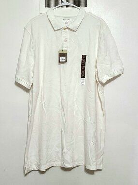 White Pique Polo Shirt XLT